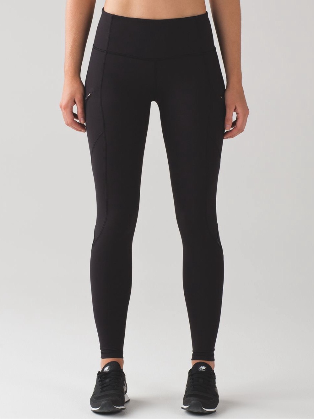 Lululemon Cadence Crusher Tight Black Pockets Reflective Running Leggings Size 4